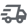 Icon of a delivery truck on a white background