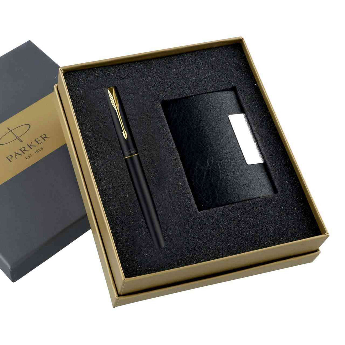 Parker pen and leather case set for man
